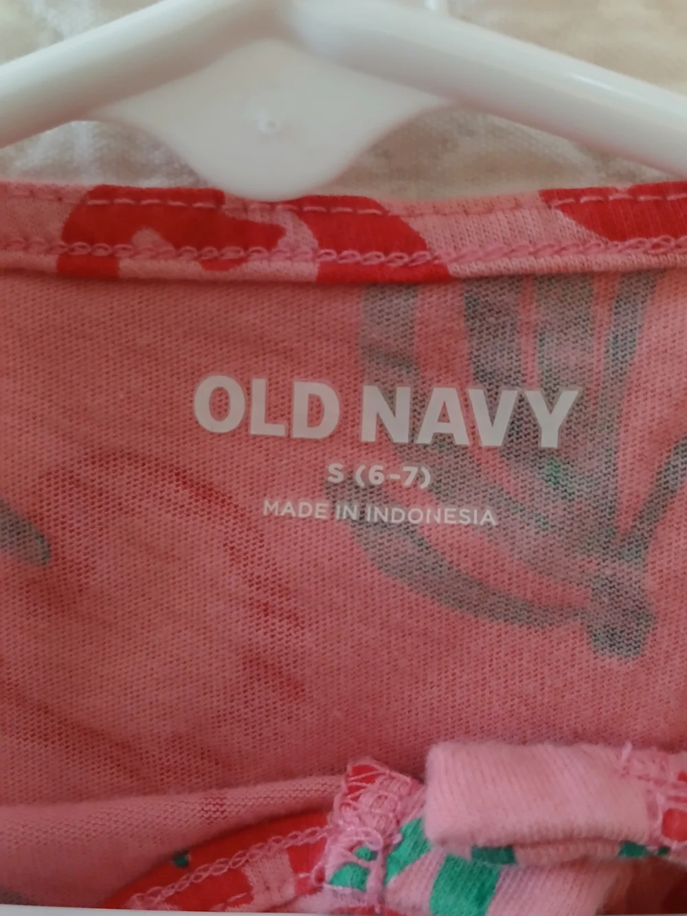 Old Navy Pink Cherry Print Romper